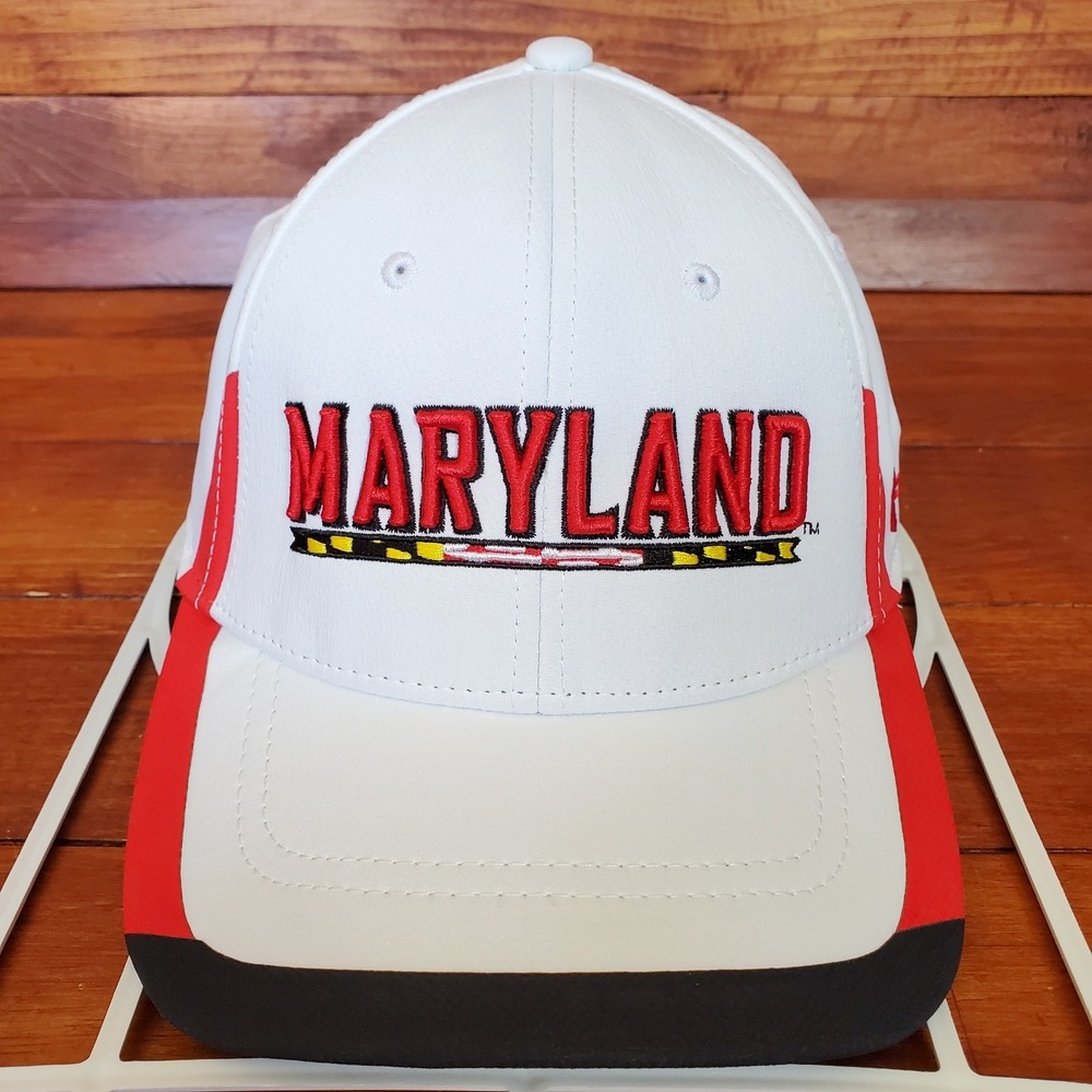 Maryland Terrapins Hat Cap Strapback‎ White Red Under Armour Football